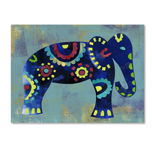Colorful elephant painting Modern Multicolor animals art oil on canvas Elephant Artwork Elephant decor Indian art Nursery elephant fine art.